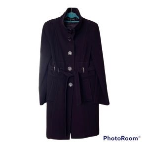 Purple coat, 70% wool.